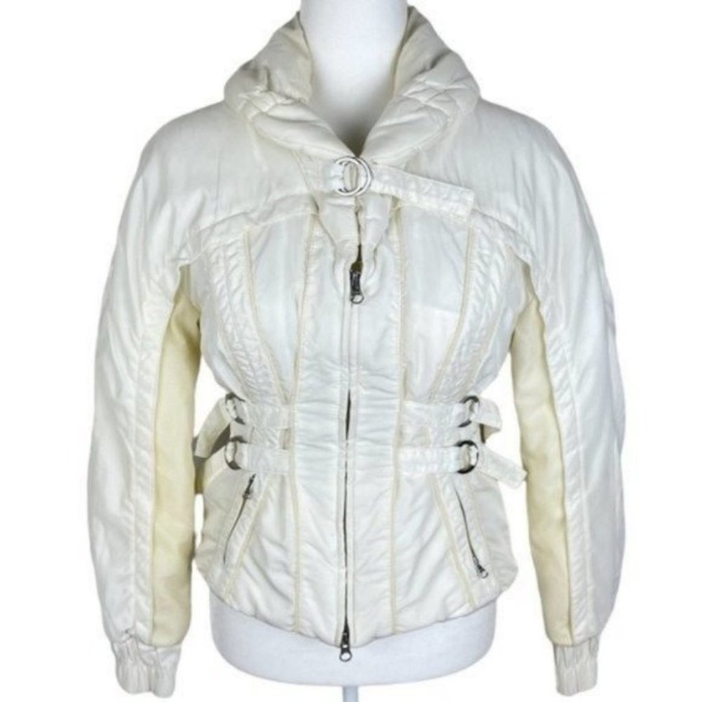 Armani Exchange white puffer winter jacket size small